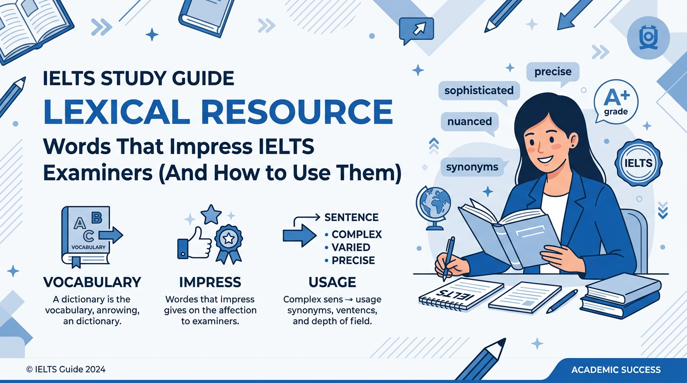 Lexical Resource: Words That Impress IELTS Examiners (And How to Use Them)