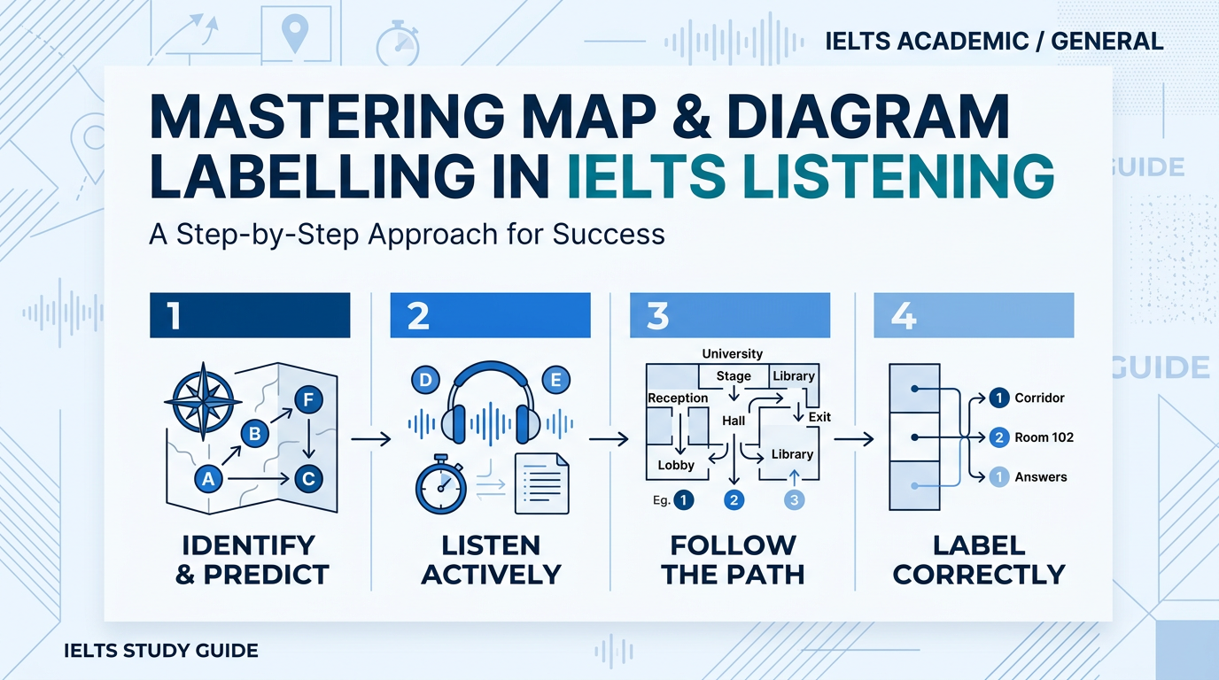 Mastering Map and Diagram Labelling in IELTS Listening: A Step-by-Step Approach