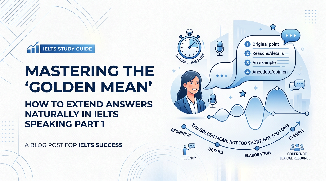 Mastering the 'Golden Mean': How to Extend Answers Naturally in IELTS Speaking Part 1