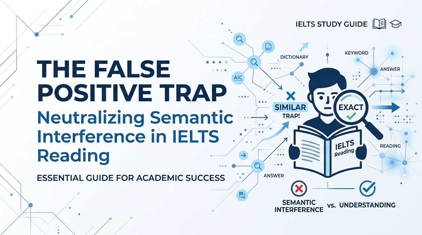 The False Positive Trap: Neutralizing Semantic Interference in IELTS Reading