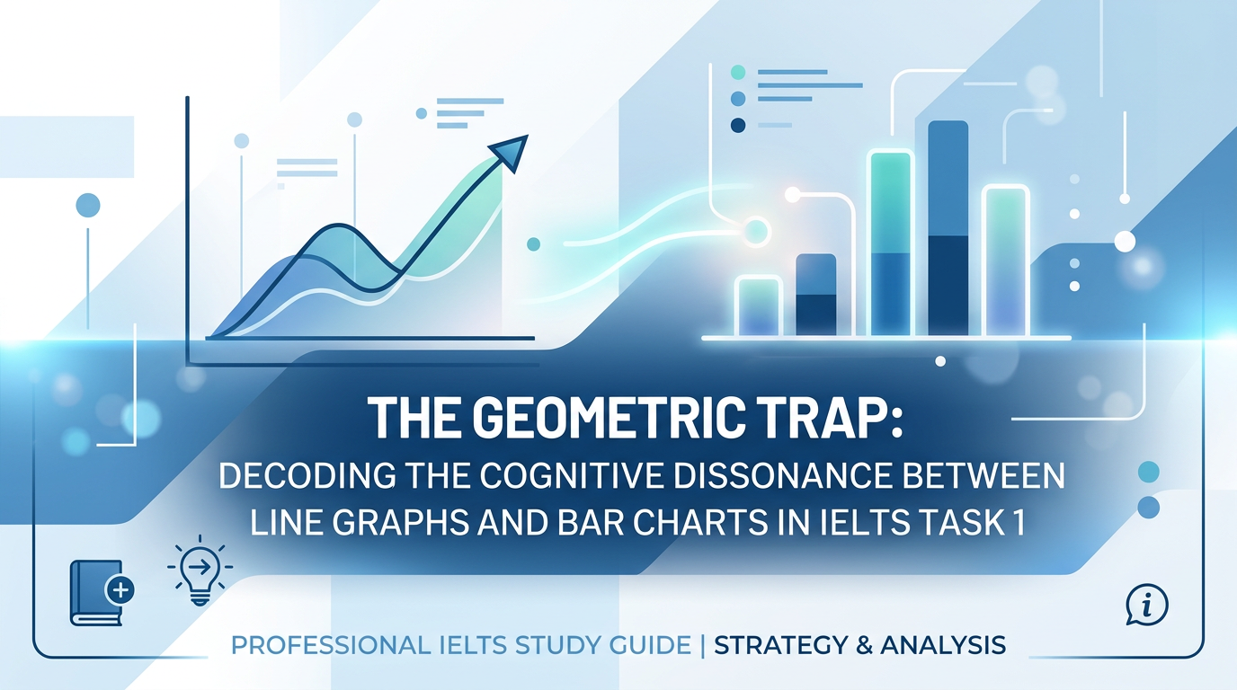 The Geometric Trap: Decoding the Cognitive Dissonance Between Line Graphs and Bar Charts in IELTS Task 1